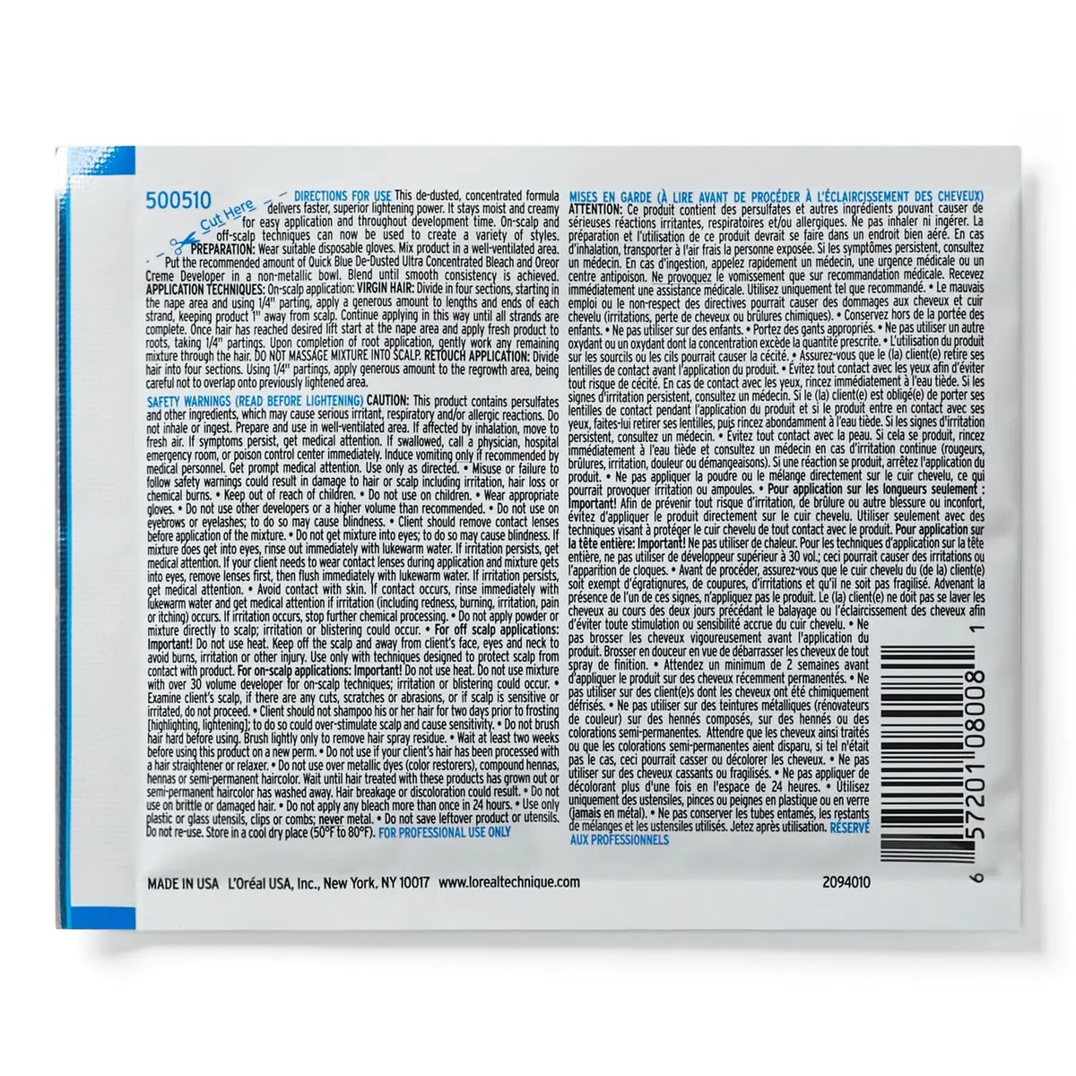 L'OREAL TECHNIQUE Quick Blue High Performance Powder Lightener 1 Oz | No Drip Dust-Free Bleach for Fast, Bright Results - view 5