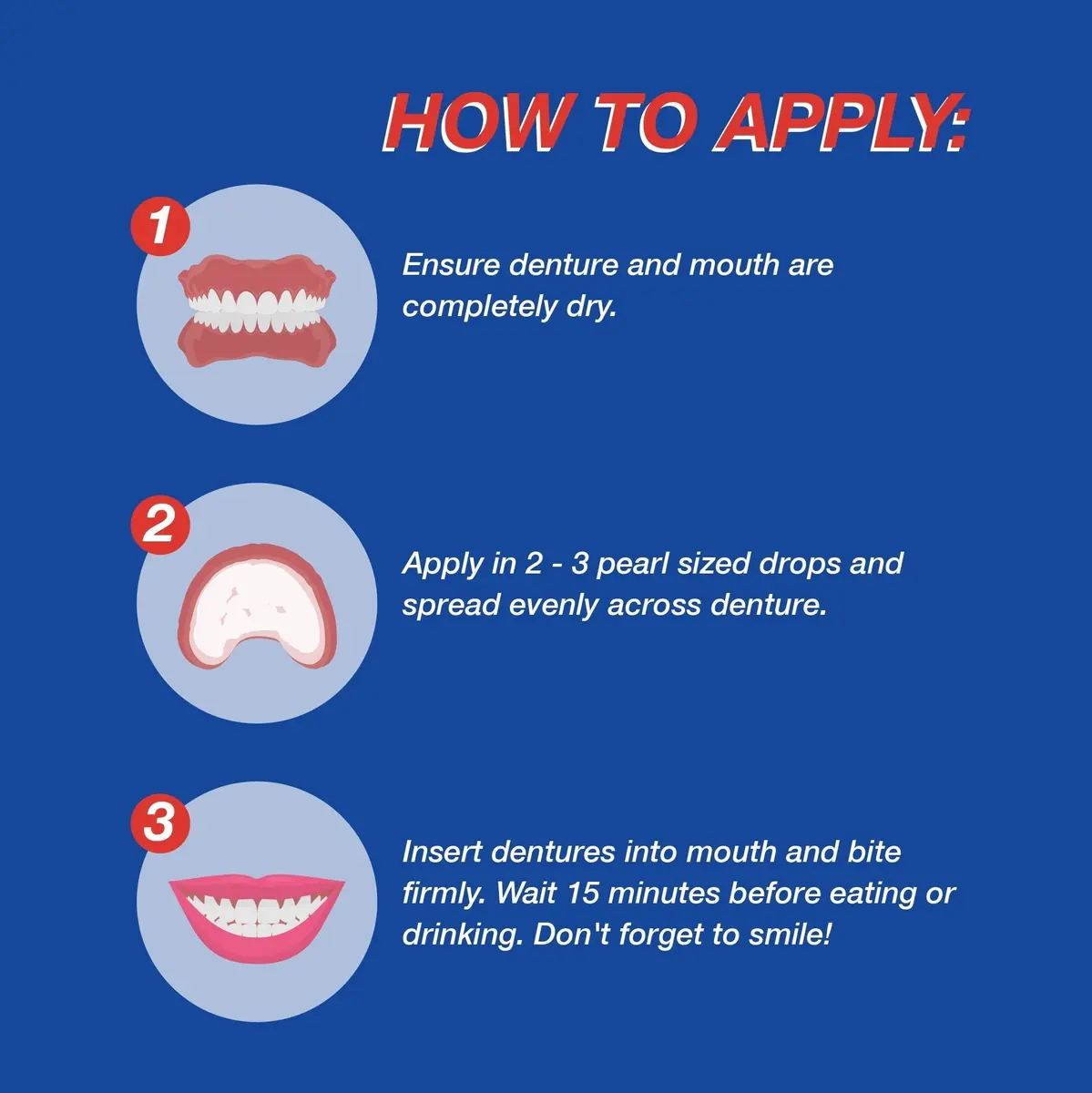 Secure Denture Bonding Adhesive, Zinc Free, 40 g | Waterproof, Long-Lasting Hold for Sensitive Gums - view 6
