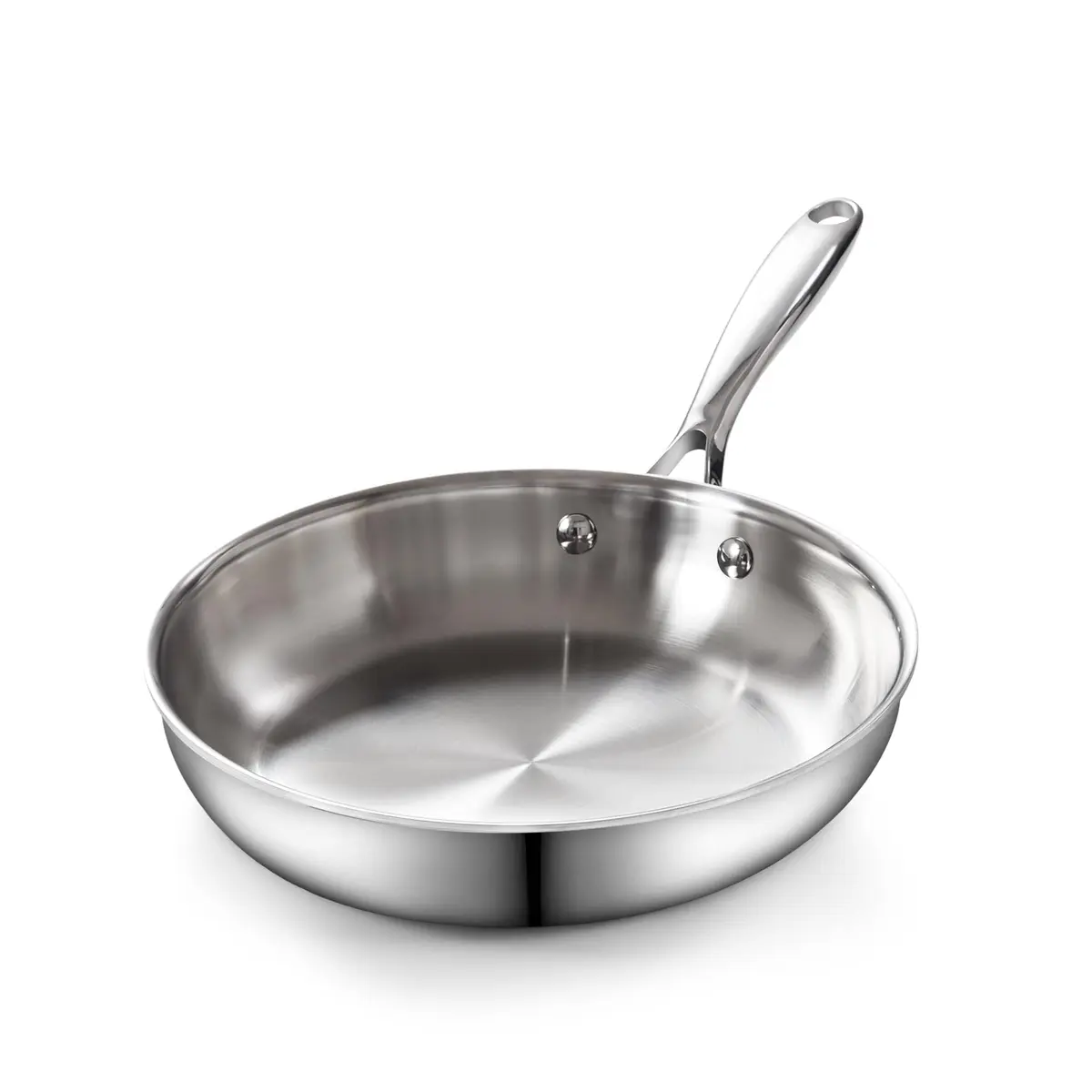 Cooks Standard Multi-Ply Clad Stainless Steel 10" Frying Pan, Heavy-Duty | Even Heat & Durable - main product image
