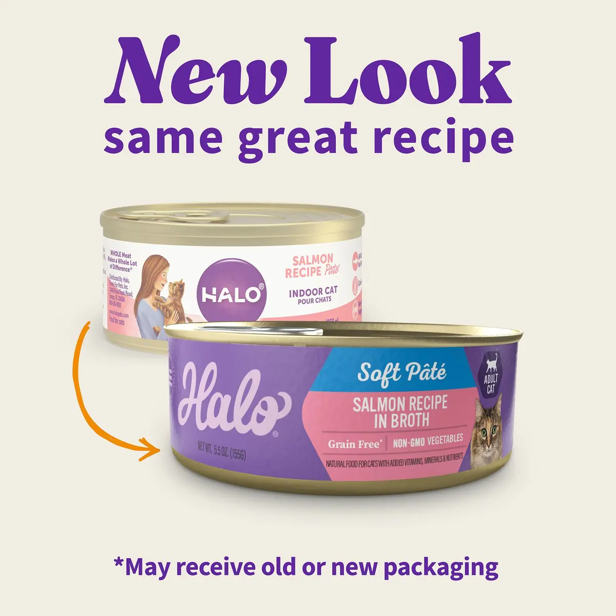 Halo Soft Pate Wet Cat Food, Salmon in Broth, 5.5 oz Can, 12-Pack | Grain-Free, Complete Nutrition for Adult Cats - view 2
