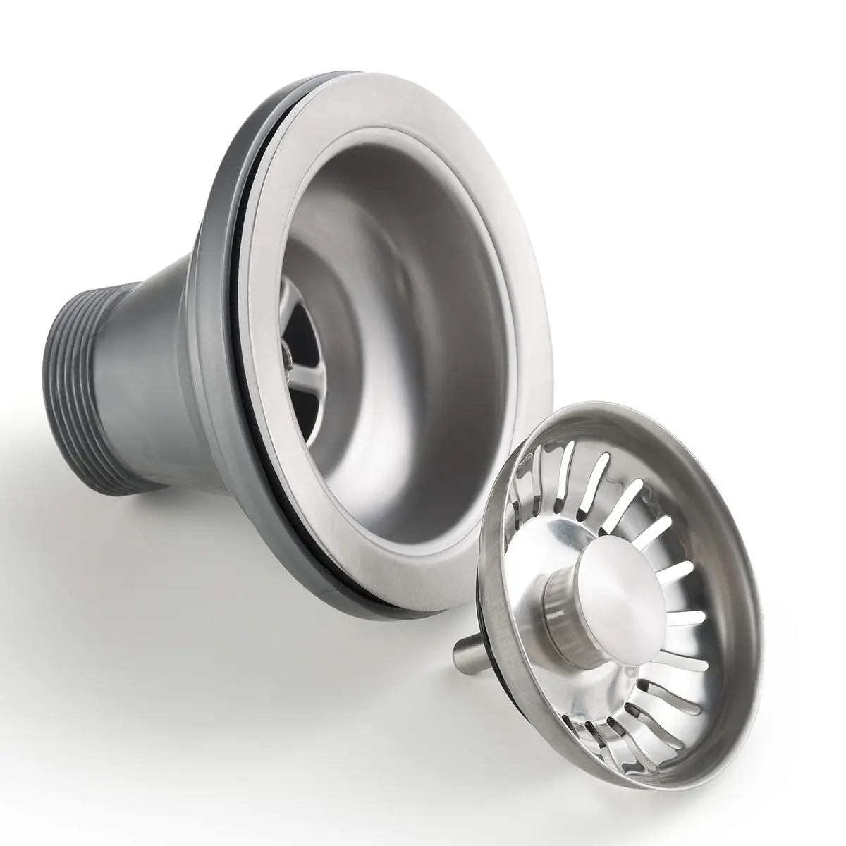 Kraus Kitchen Sink Drain Assembly with Strainer 5" x 5" x 5" | Stainless Steel, Fits 3.5"/4" Openings - view 2