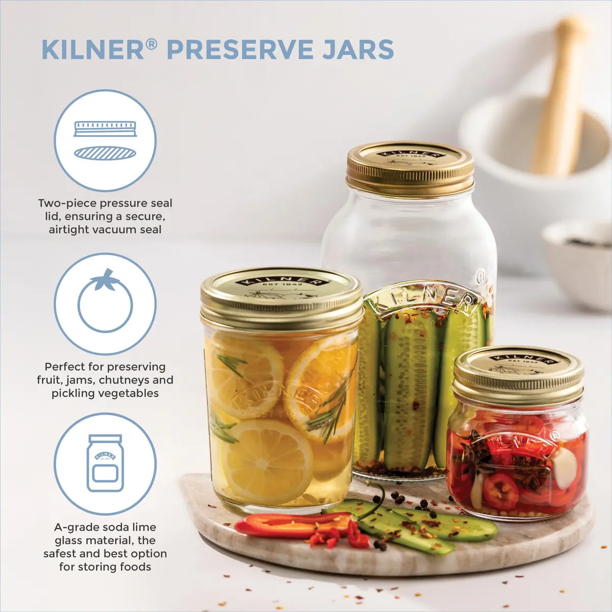 Kilner Canning Lid Seals | Set of 12 (7 cm Diameter) - view 3
