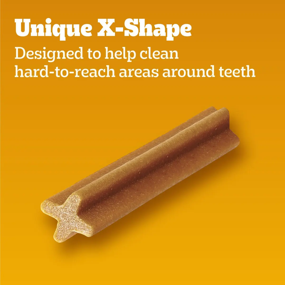 Pedigree Dentastix Large Breed Dental Dog Treats, Original, 32 Count | Chewy X-Shape Design for Plaque Removal - view 3