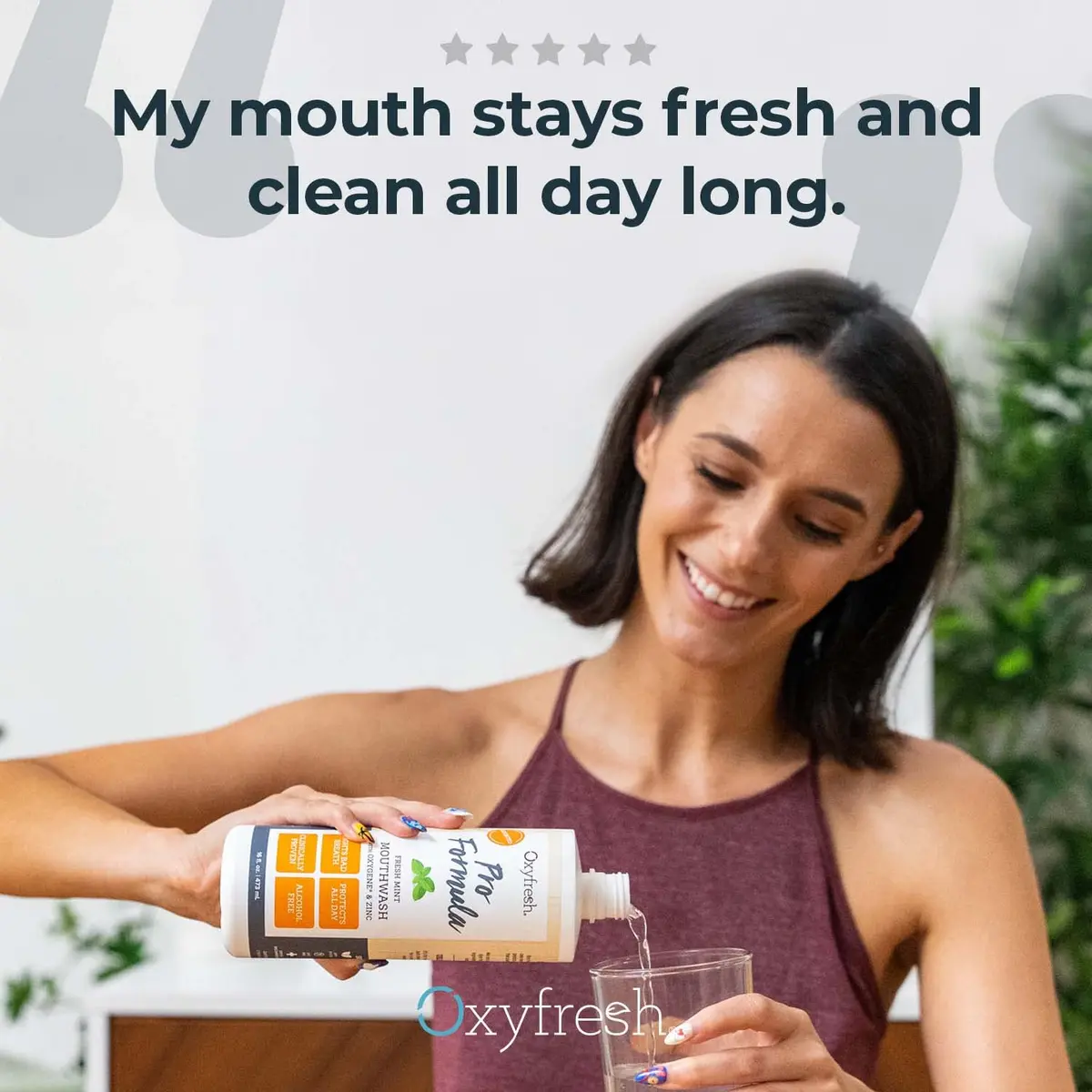 Oxyfresh Pro Formula Fresh Mint Mouthwash 16 Fl Oz | Zinc & Fluoride Free, Alcohol-Free, Gentle for Gums - view 3