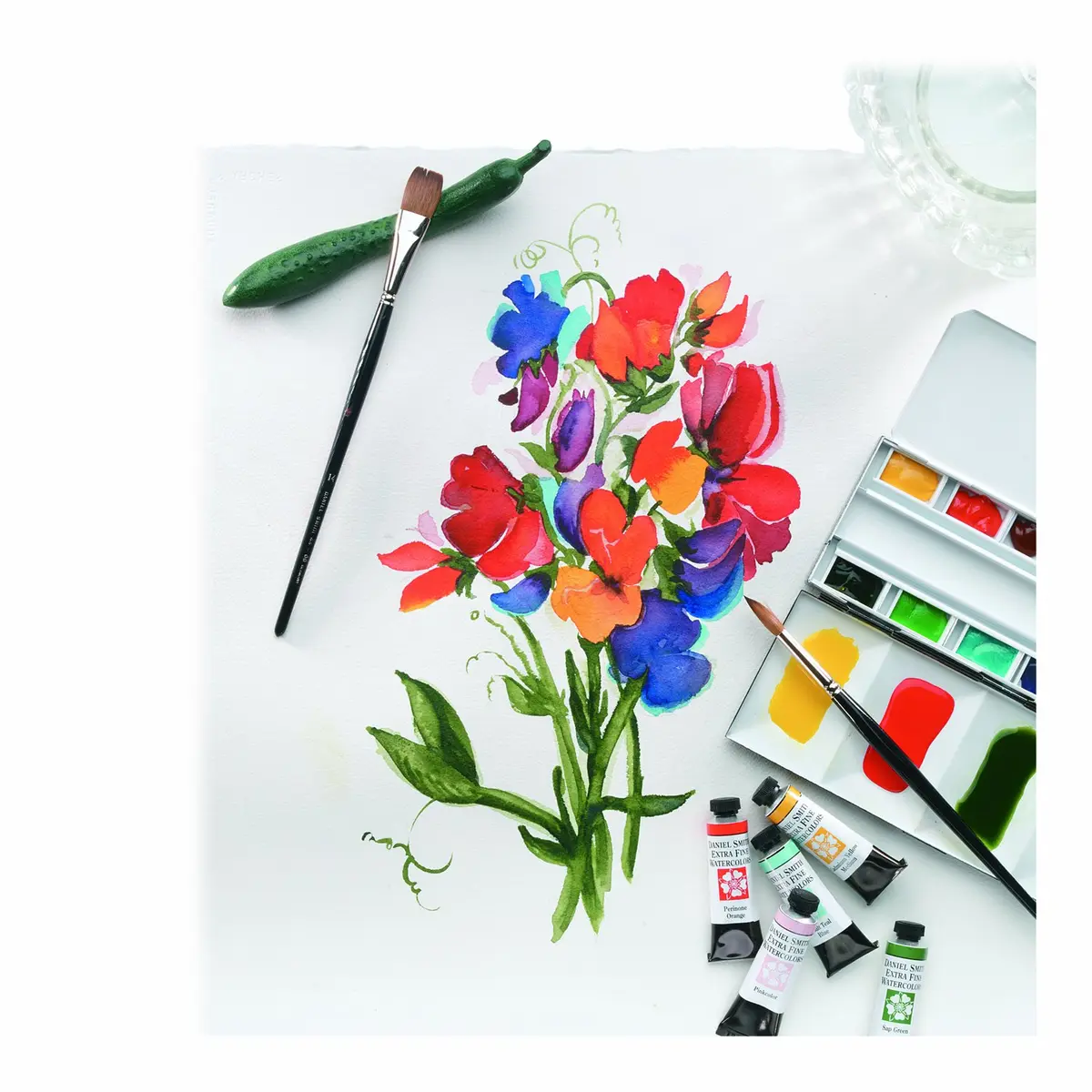 Daniel Smith Artist Masking Fluid 1oz | Watercolor Masking Fluid with Tips, Made in USA - view 3