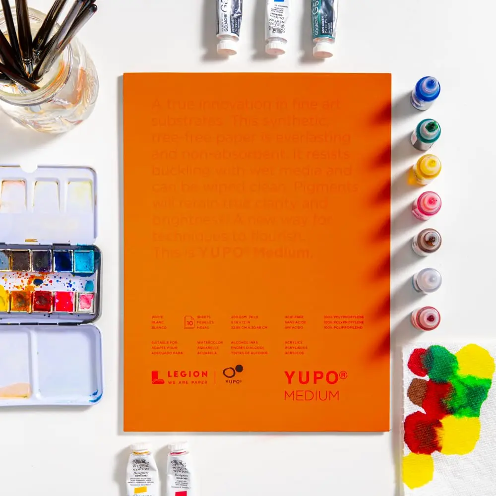Legion Yupo Polypropylene Pad 300gsm (140lb) 28x35.5cm (11x14 inches) | Vibrant Watercolor Art Paper - view 5