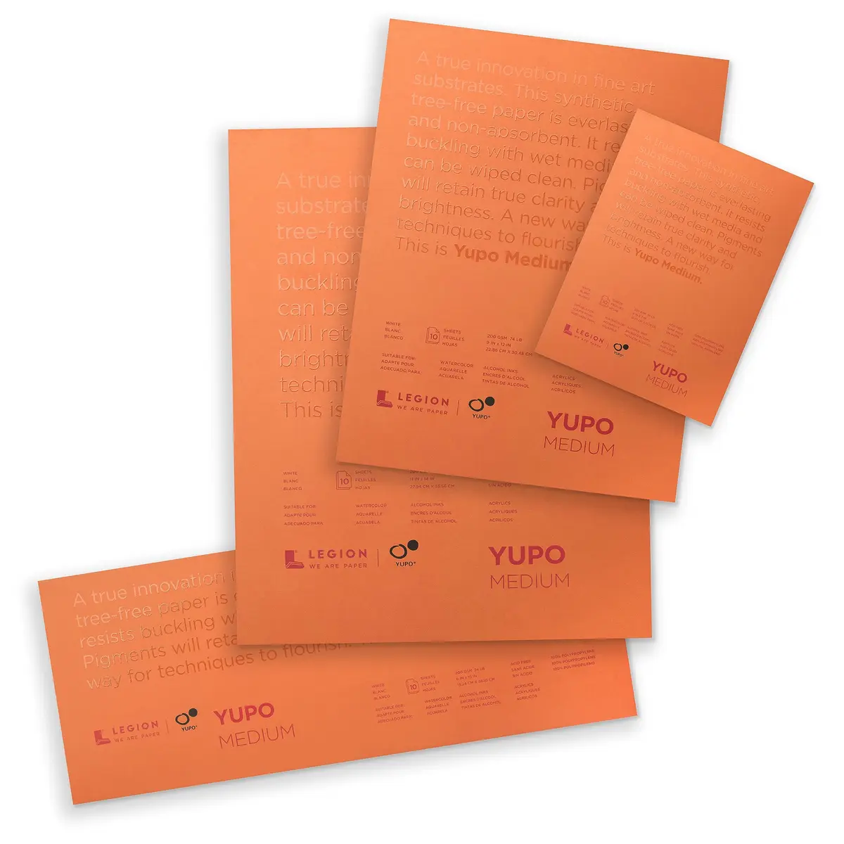 Legion Yupo Polypropylene Pad 300gsm (140lb) 28x35.5cm (11x14 inches) | Vibrant Watercolor Art Paper - view 6