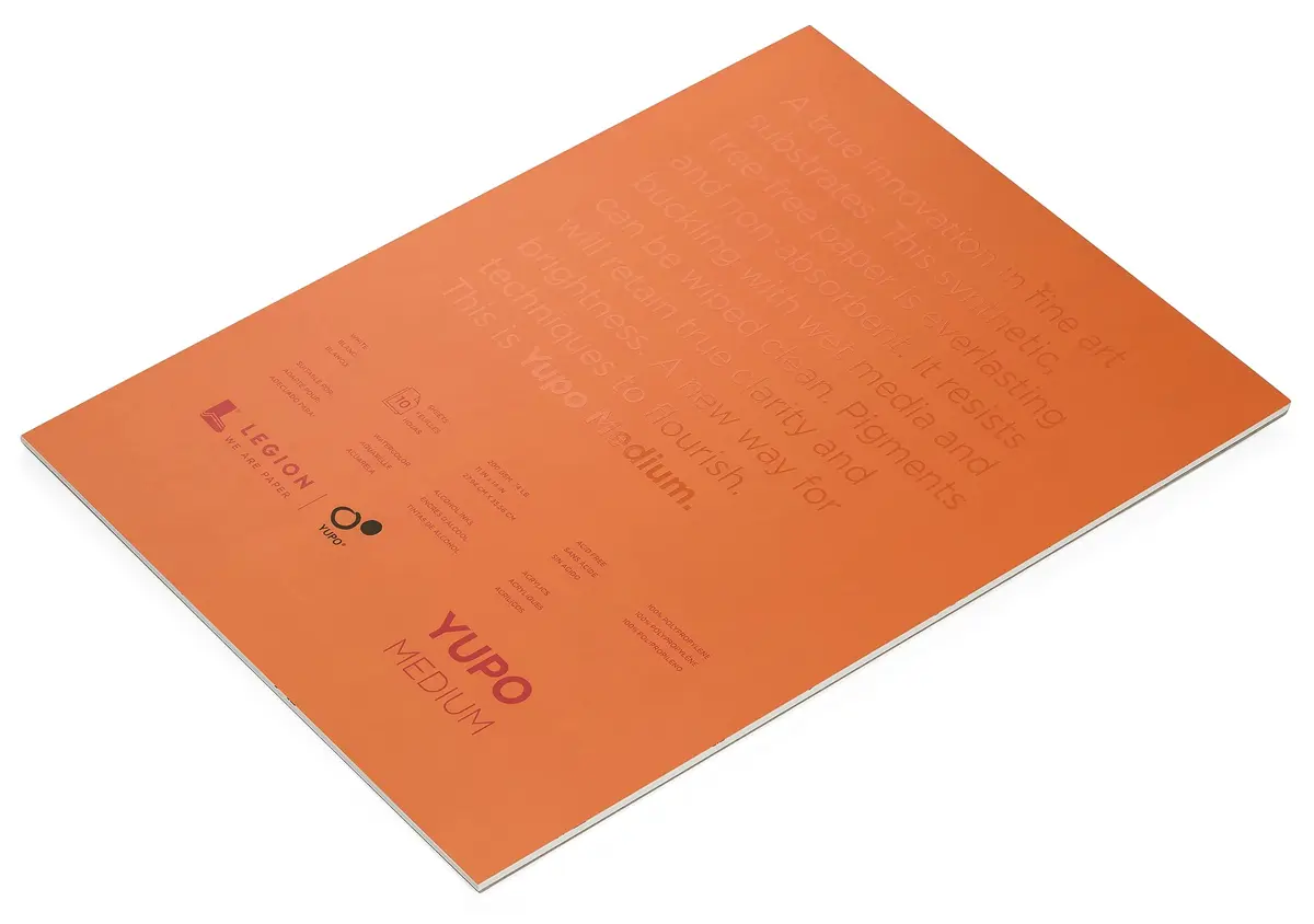 Legion Yupo Polypropylene Pad 300gsm (140lb) 28x35.5cm (11x14 inches) | Vibrant Watercolor Art Paper - view 2