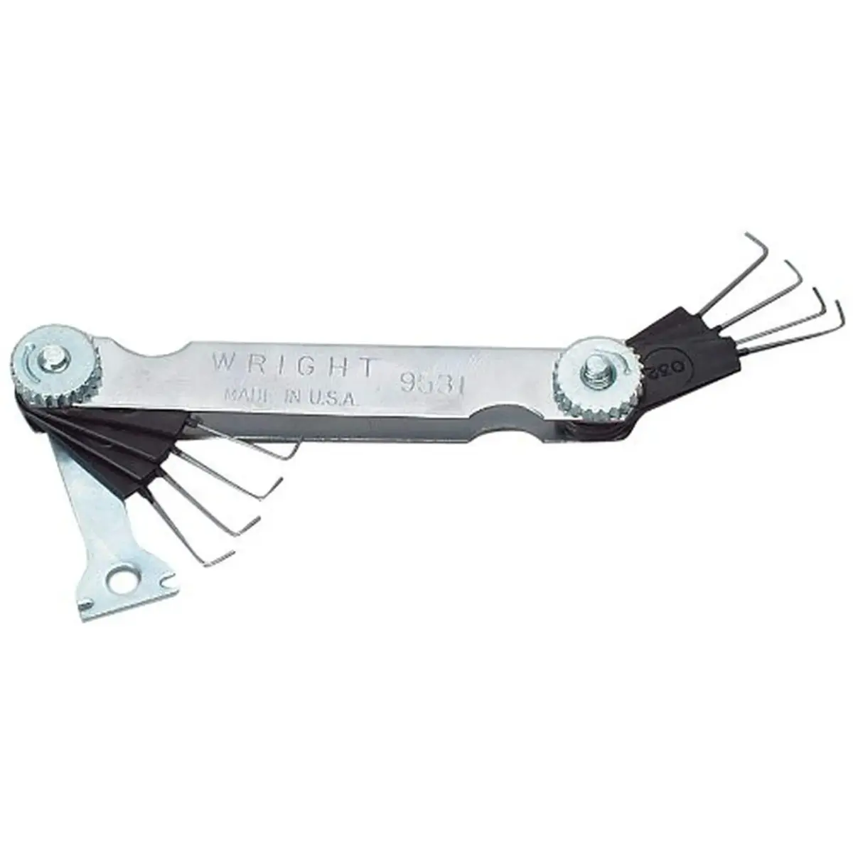 Wright Tool 9531 Spark Plug Wire Gauge 8-Blade Feeler Gauge with Electrode Bender, 0.07 lb (32g) - main product image
