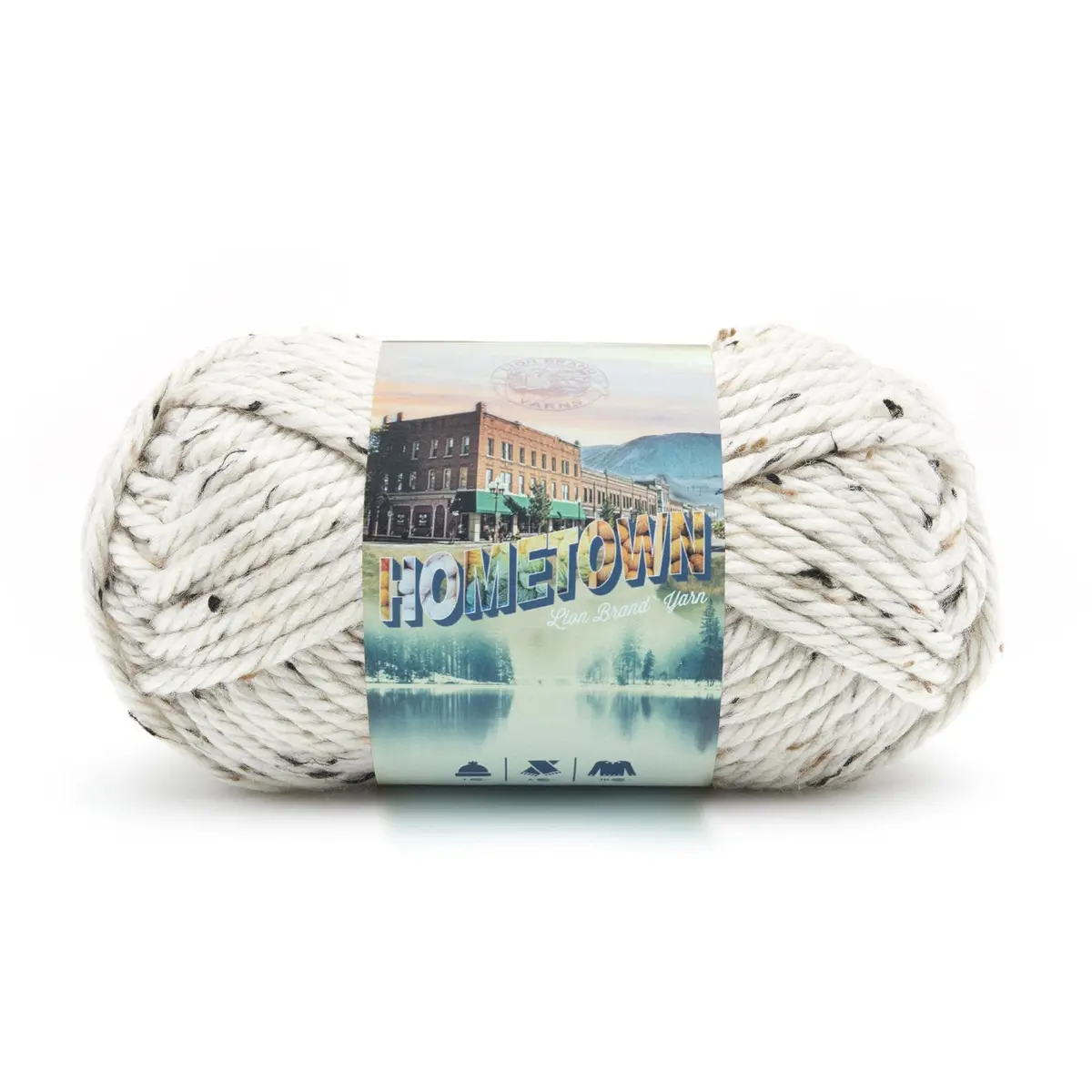 Lion Brand Yarn Hometown Yarn Aspen Tweed | Super-Bulky Acrylic Yarn for Knitting & Crocheting (142g, 81yd) - main product image
