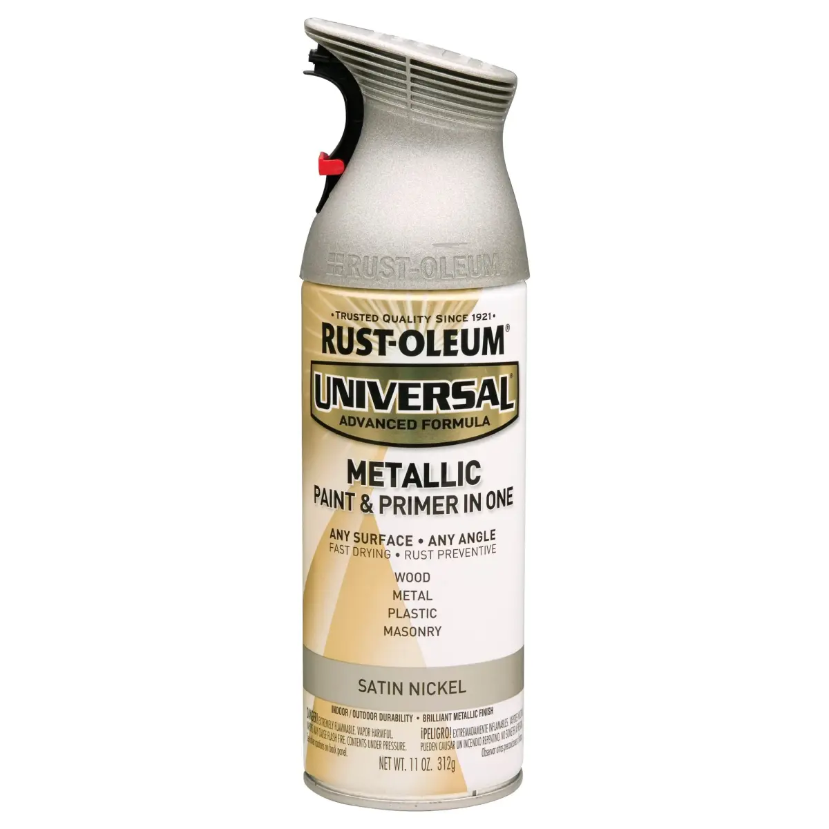 Rust-Oleum Universal All Surface Satin Nickel Metallic Spray Paint, 11 oz (Pack of 1) - main product image