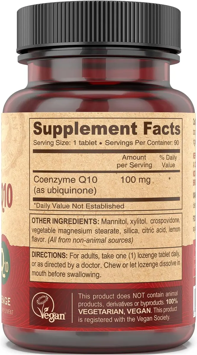 DEVA Vegan Vitamins Coenzyme Q10 100mg | Chewable, 90 Tablets, Pack of 2 for Heart & Energy Support - view 3