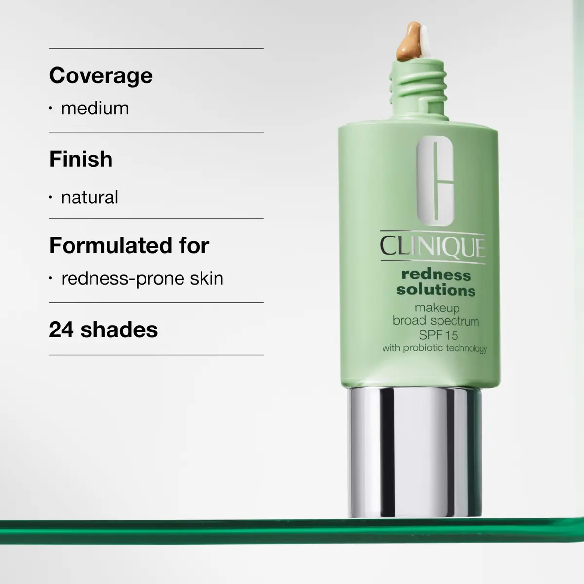 Clinique Redness Solutions Liquid Foundation SPF 15 1 Fl Oz | Neutral, Calming, Medium Coverage - view 4