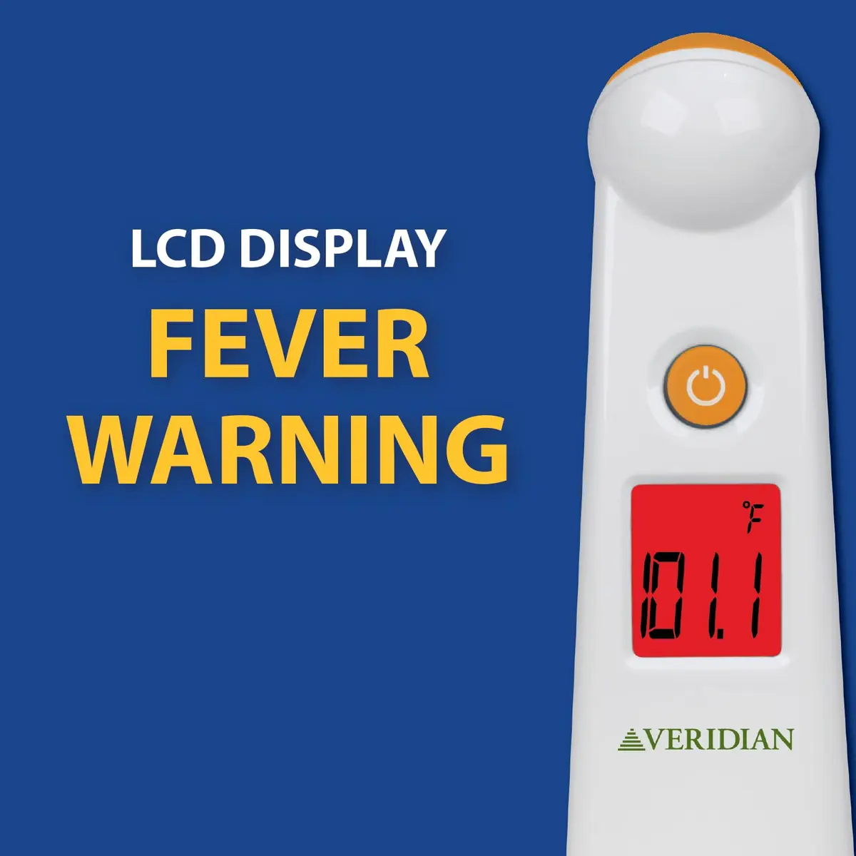 Veridian Healthcare Temple Thermometer | Infrared Measurements | Fast 6-Second Readout | Fever Alert | Backlit Display | Programmable Timer | 1-Year Warranty (Pack of 2) - view 5