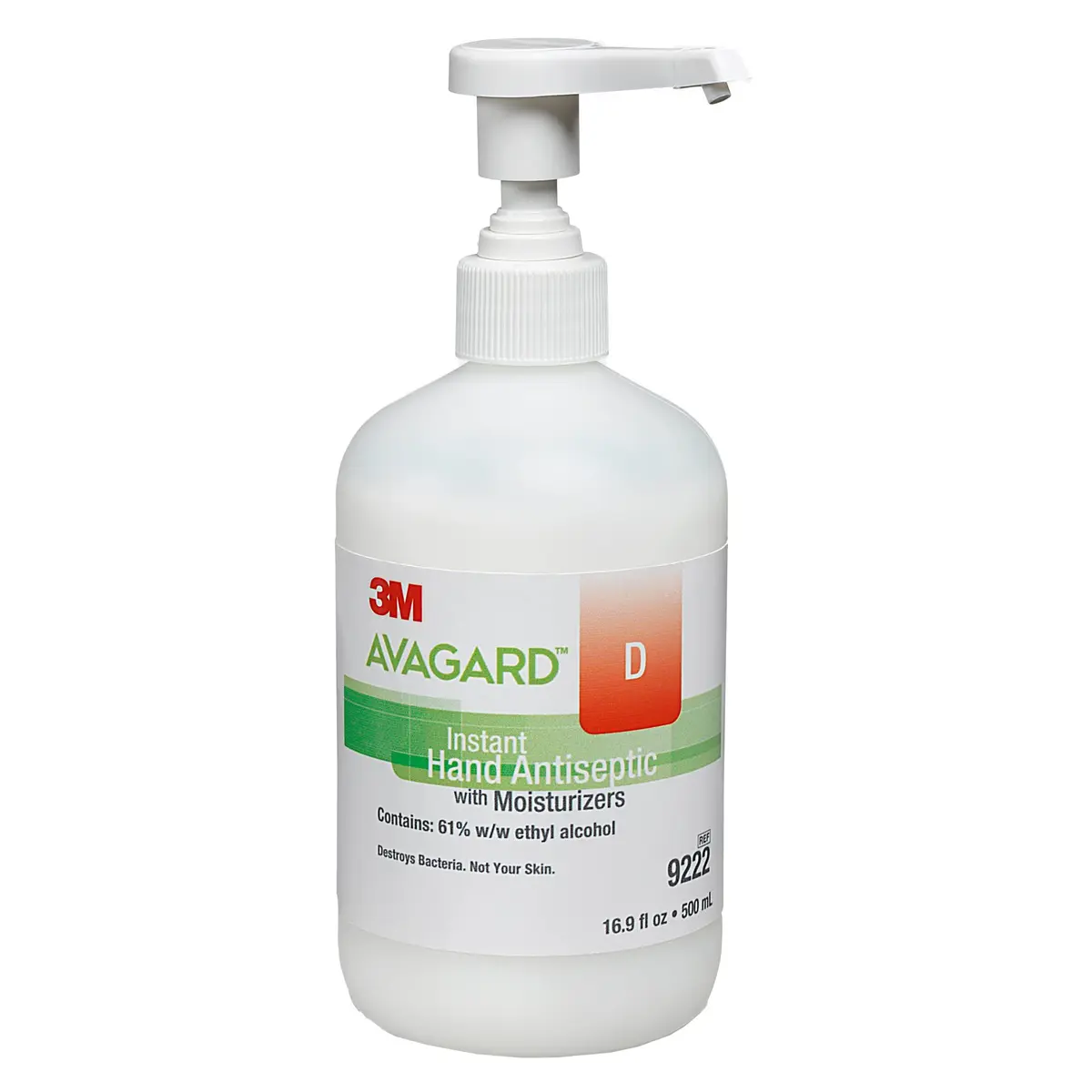 3M Avagard D Hand Sanitizer Gel with Moisturizer 500ml (16.9 Fl Oz) | Antiseptic & Non-Drying Formula - main product image