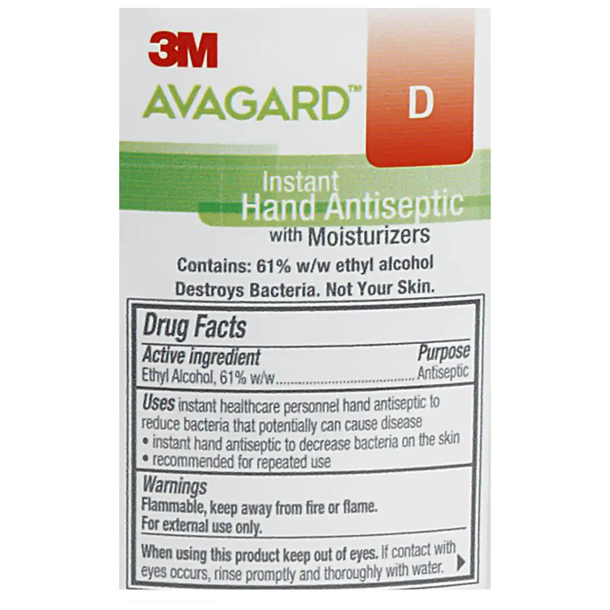 3M Avagard D Hand Sanitizer Gel with Moisturizer 500ml (16.9 Fl Oz) | Antiseptic & Non-Drying Formula - view 2