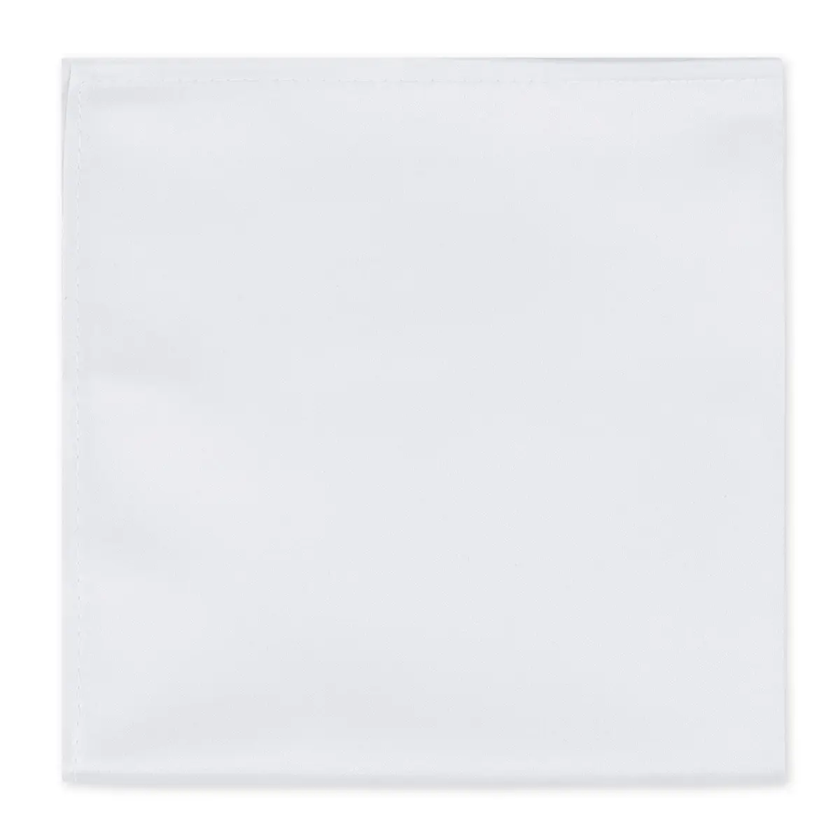 Jacob Alexander Men's Pocket Square Solid Color Handkerchief - White | Classic Satin Microfiber Finish (12" x 12") - main product image