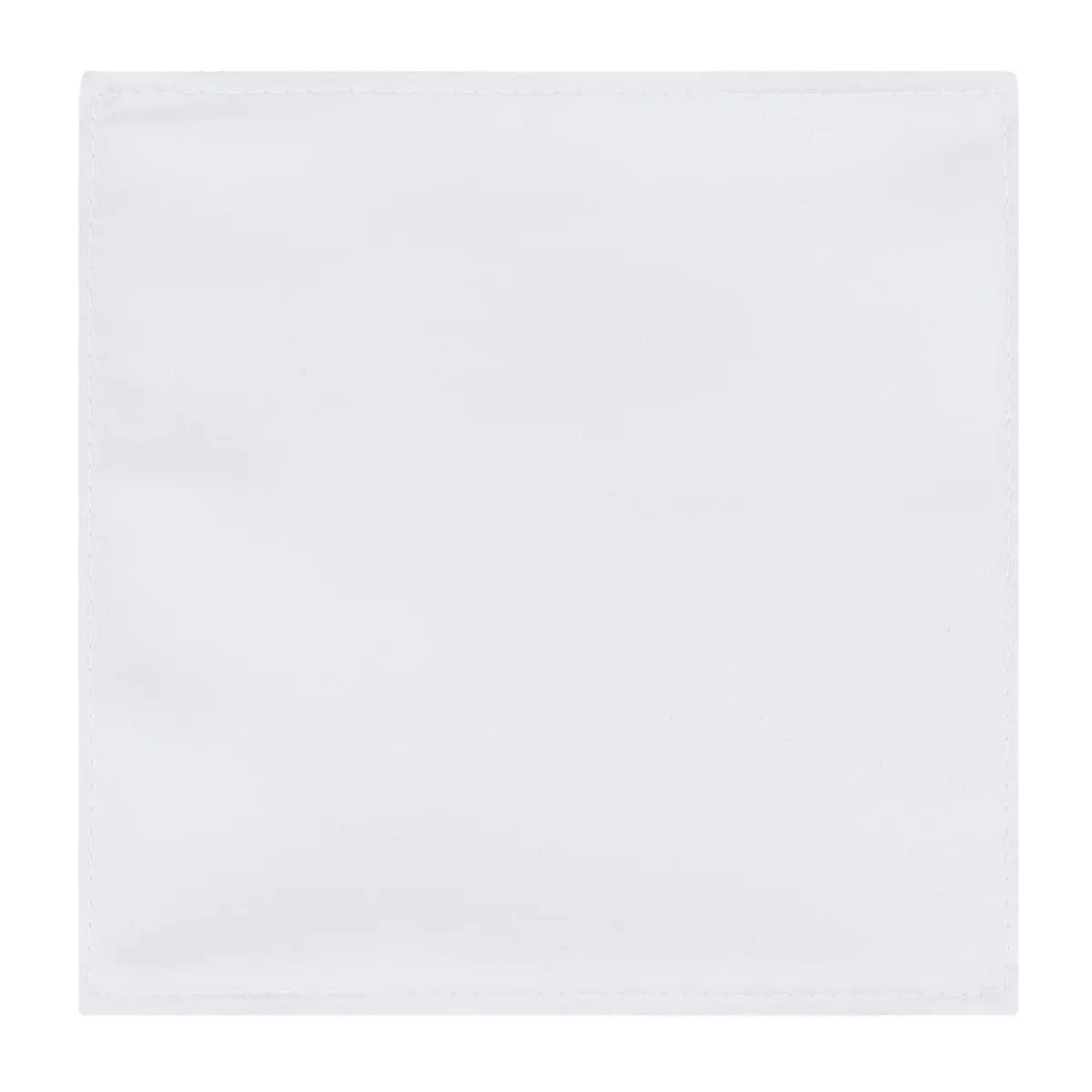 Jacob Alexander Men's Pocket Square Solid Color Handkerchief - White | Classic Satin Microfiber Finish (12" x 12") - view 2
