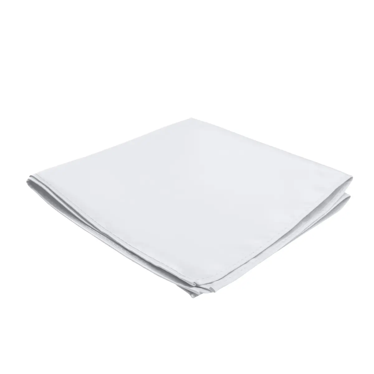 Jacob Alexander Men's Pocket Square Solid Color Handkerchief - White | Classic Satin Microfiber Finish (12" x 12") - view 3