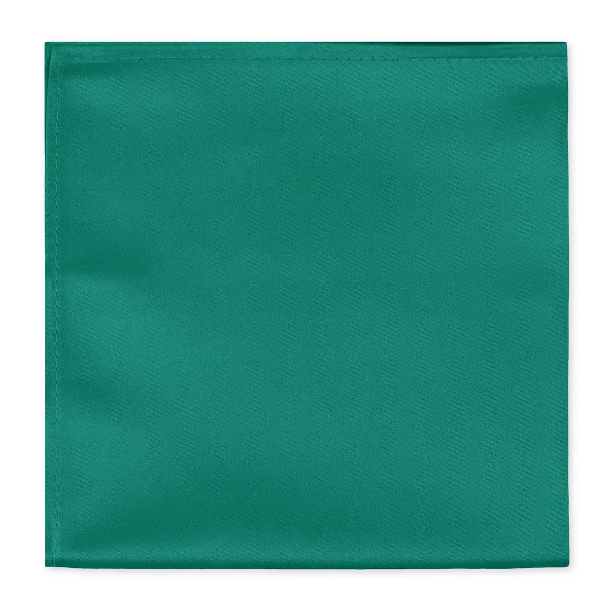 Jacob Alexander Men's Pocket Square Solid Color Handkerchief - Kelly | Satin Microfiber Finish, 12" x 12" | Classic Style - main product image