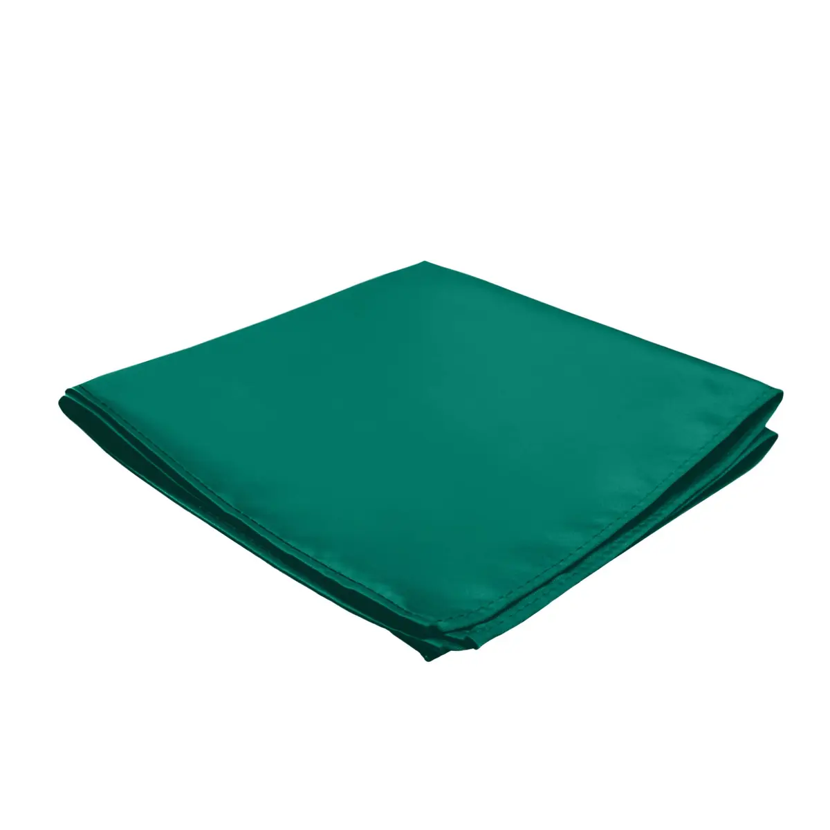 Jacob Alexander Men's Pocket Square Solid Color Handkerchief - Kelly | Satin Microfiber Finish, 12" x 12" | Classic Style - view 3