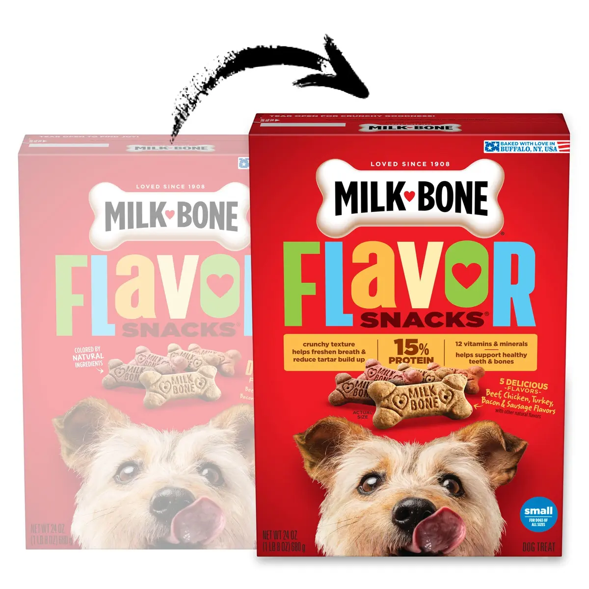 Milk-Bone Flavor Snacks Small Dog Treats 24 Oz. | Vitamin-Fortified, Wholesome & Crunchy - view 2