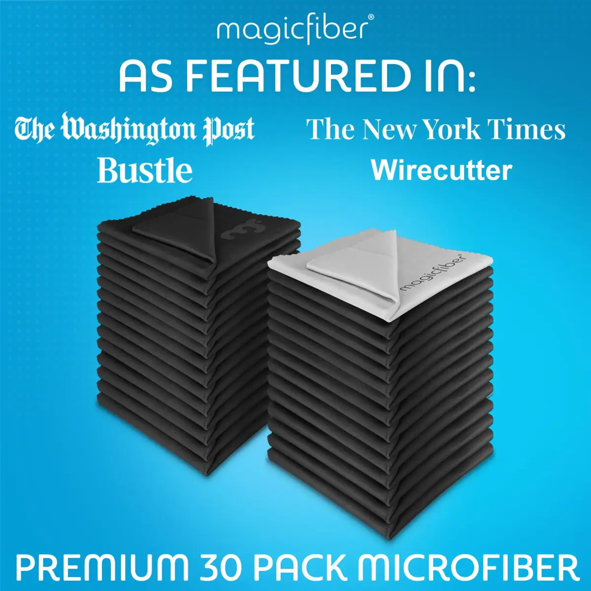 MagicFiber Microfiber Cleaning Cloths 6 x 7 inches (15cm x 18cm) | Lint-Free, Streak-Free Cleaning for Screens & Lenses - view 3