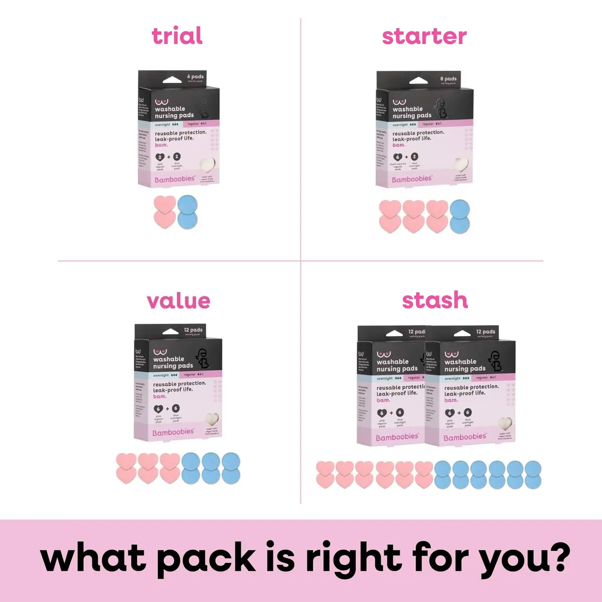 Bamboobies Nursing Pads for Breastfeeding, 8 Pads (Ultra Thin & Overnight) | USA Import with Duties Included - view 2