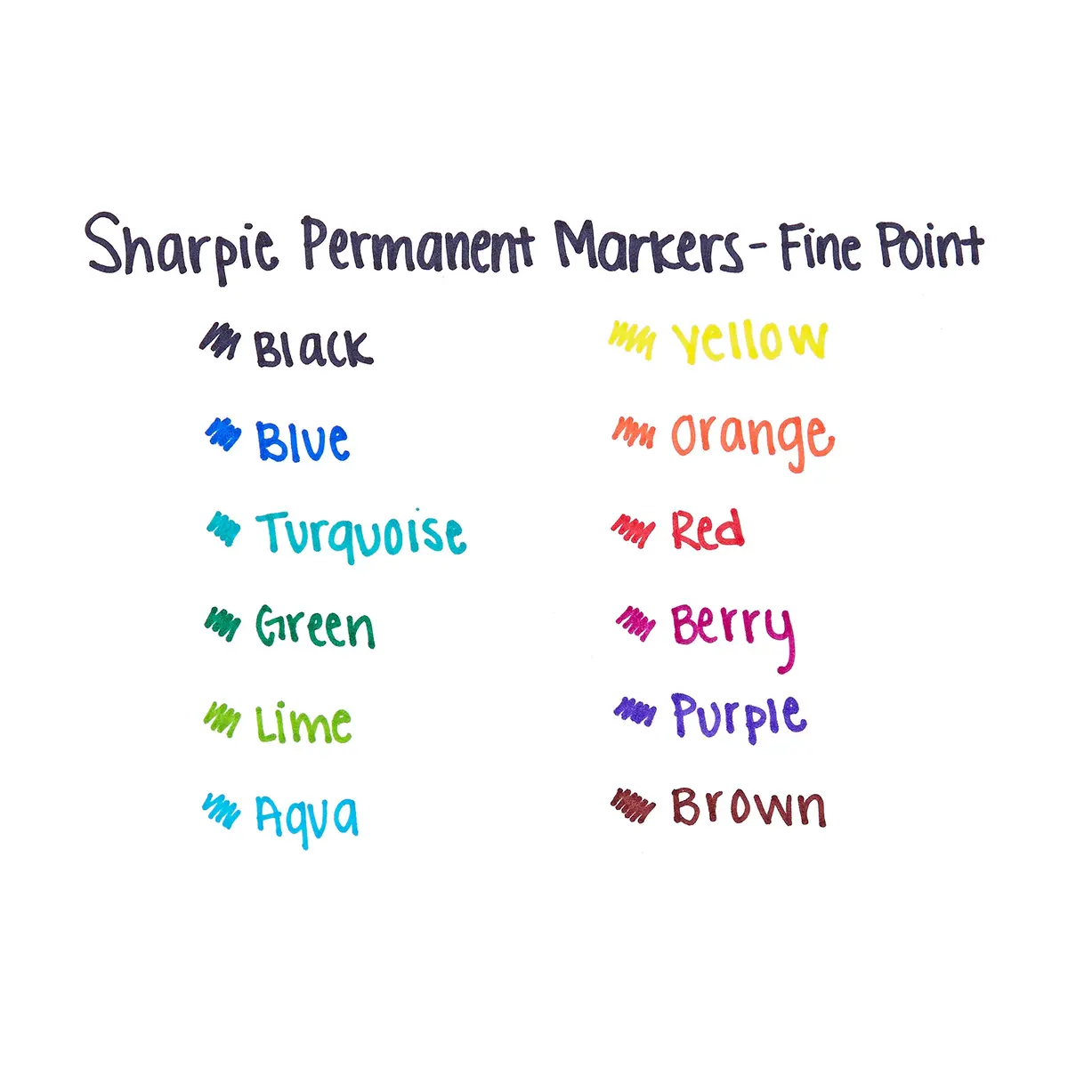 Sharpie Permanent Markers Fine Point, Orange | Vibrant, Water & Fade-Resistant Ink (2 Pack) - view 5