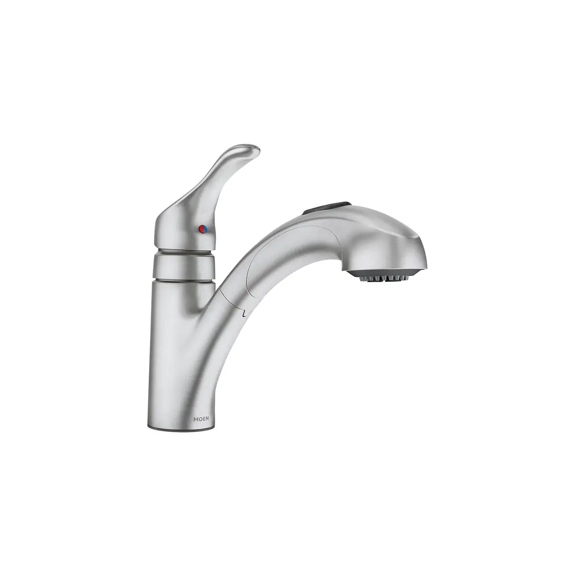 Moen Renzo Spot Resist Stainless One-Handle Pullout Kitchen Faucet | Power Clean Technology, 9.63in Reach, Brushed Finish - main product image