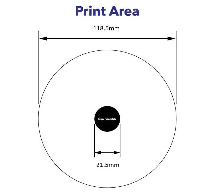 Verbatim BD-R 25GB 16X Blu-ray Recordable Media Disc DataLifePlus White Inkjet Hub Printable 50pk Spindle | Archival Durability for HD Video & Audio - view 2