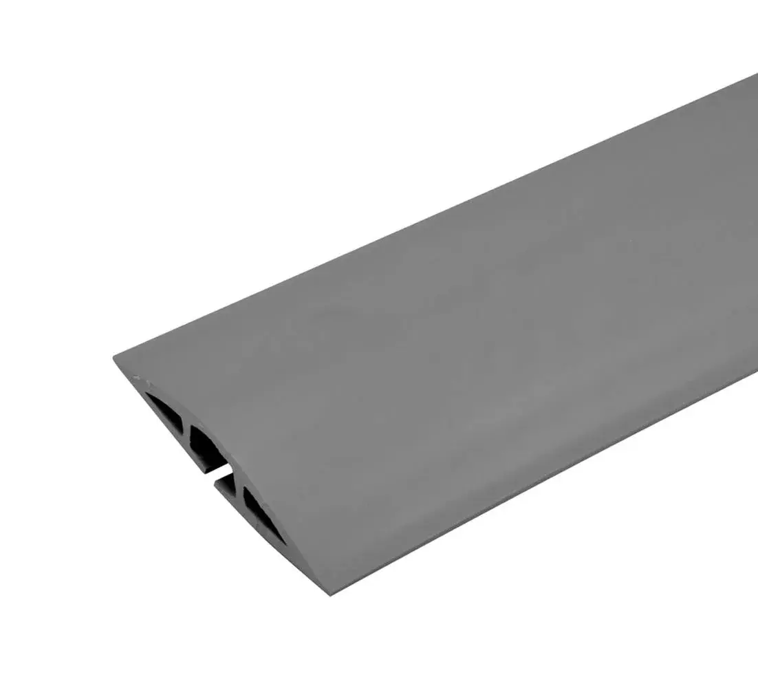 Wiremold Corduct Floor Cord Management Kit, Gray Rubber Cable Cover 5 ft (1.52 m) | Hides Cords for Trip-Free Floors - main product image