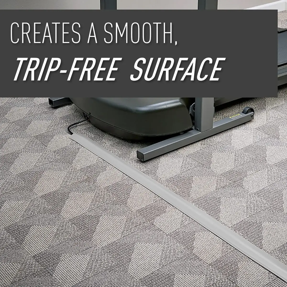 Wiremold Corduct Floor Cord Management Kit, Gray Rubber Cable Cover 5 ft (1.52 m) | Hides Cords for Trip-Free Floors - view 2
