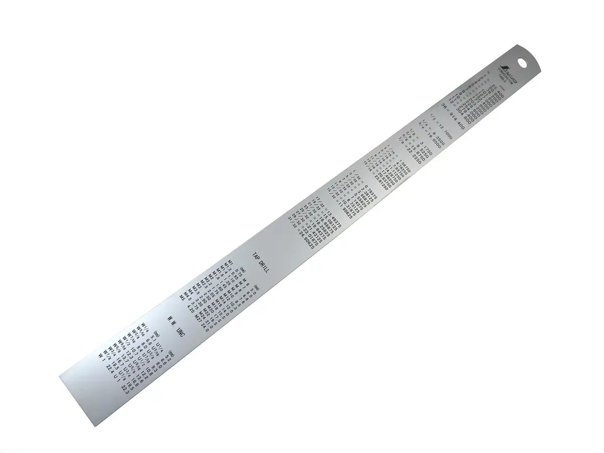 Accpo Shinwa H101-C 300 mm Rigid Metric Machinist Ruler .5 mm & mm Markings | Zero Glare Stainless Steel - view 2