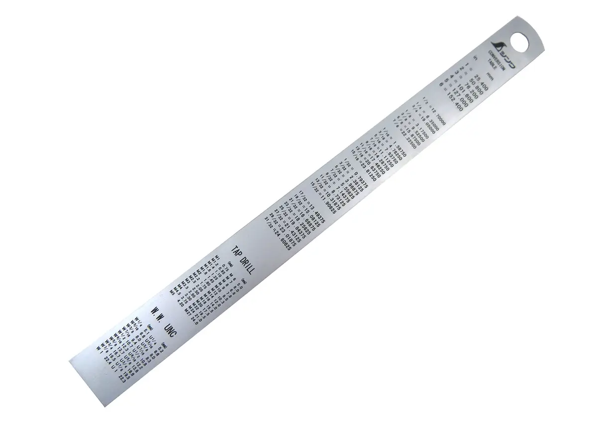 Shinwa 150 mm (6 inch) Rigid Machinist Ruler | JIS Grade 1 Accuracy - view 3