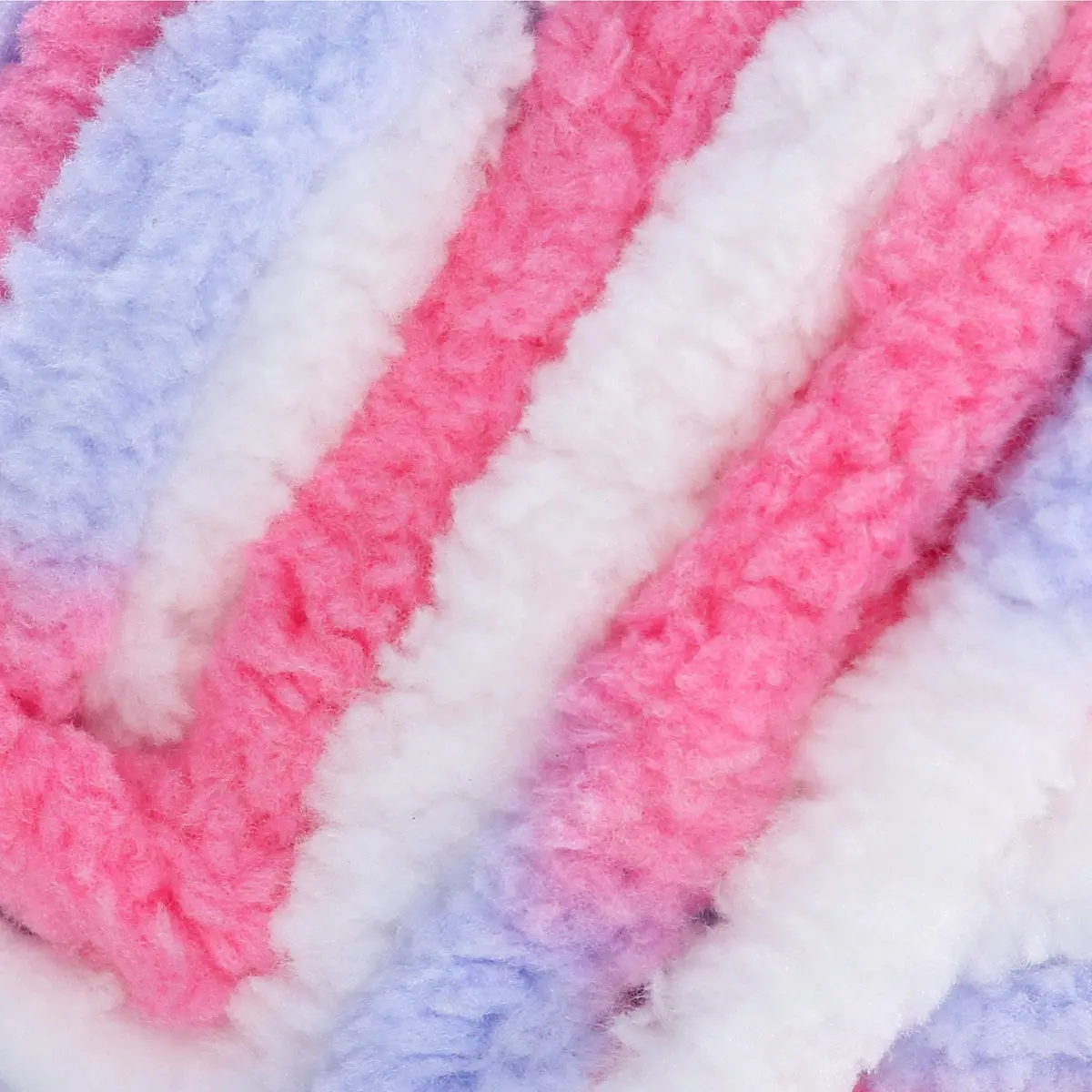 Bernat Baby Blanket Yarn Pink Blue Ombre 100g (3.5oz) | Soft Chenille-Style Yarn for Crochet & Knitting - view 2