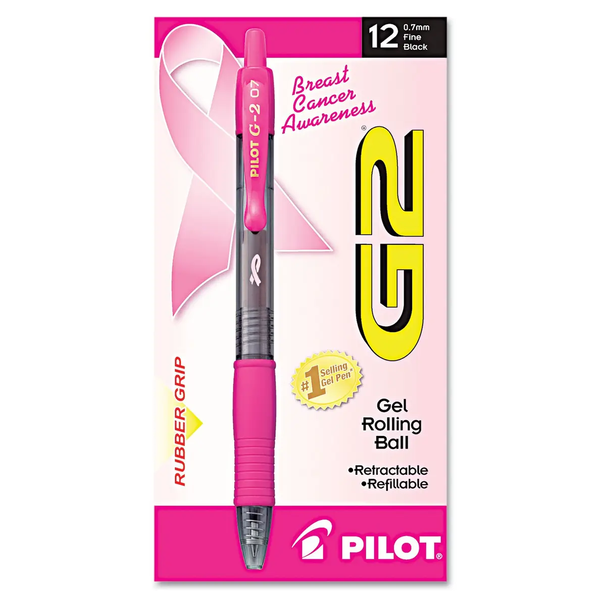 PILOT G2 Premium Gel Pens 0.7mm Black Ink | Long-Lasting, Refillable, Quick-Drying - view 2