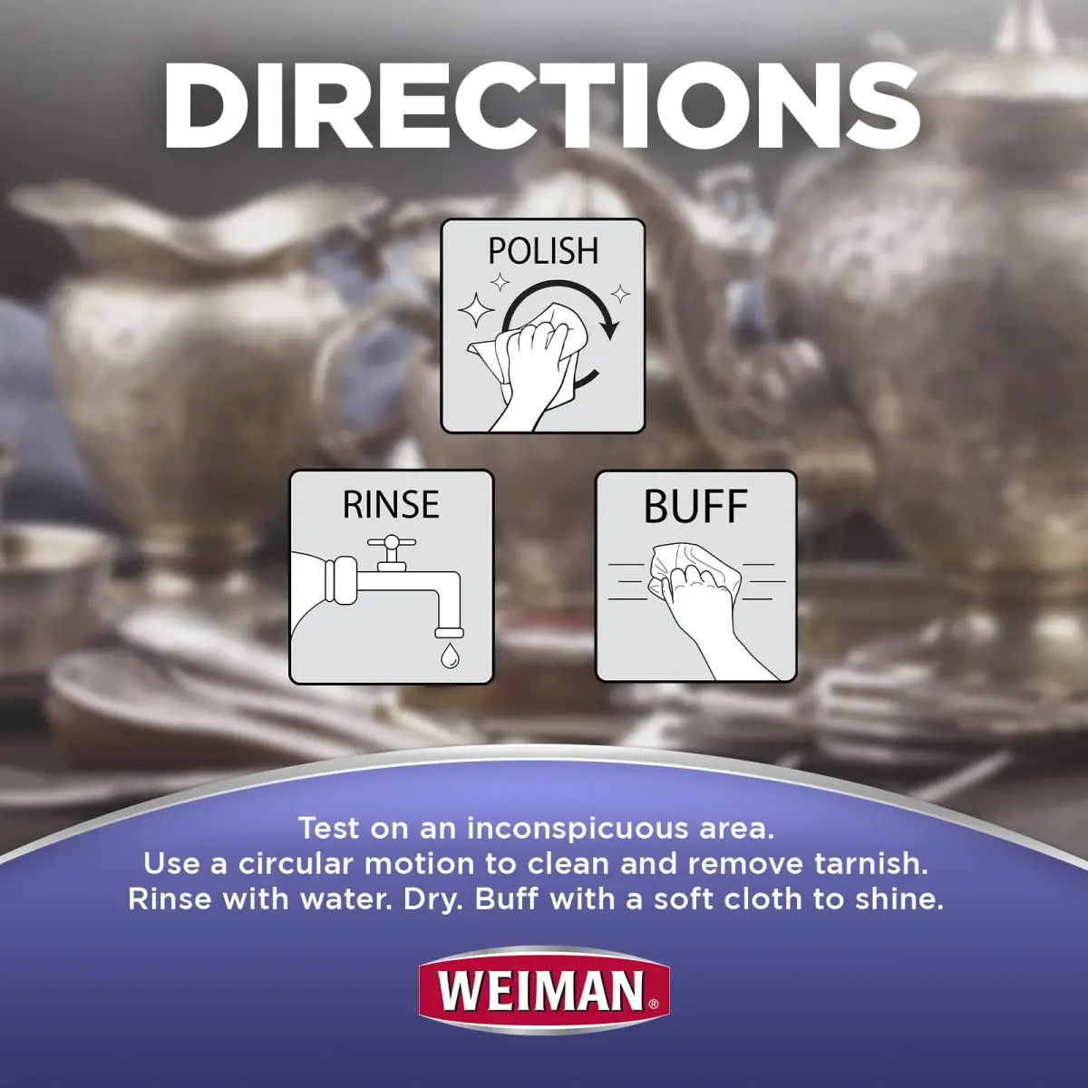 Weiman Silver Wipes 120 Count | Cleans, Polishes & Protects Silver Jewelry, Gold, Brass & Copper - view 4