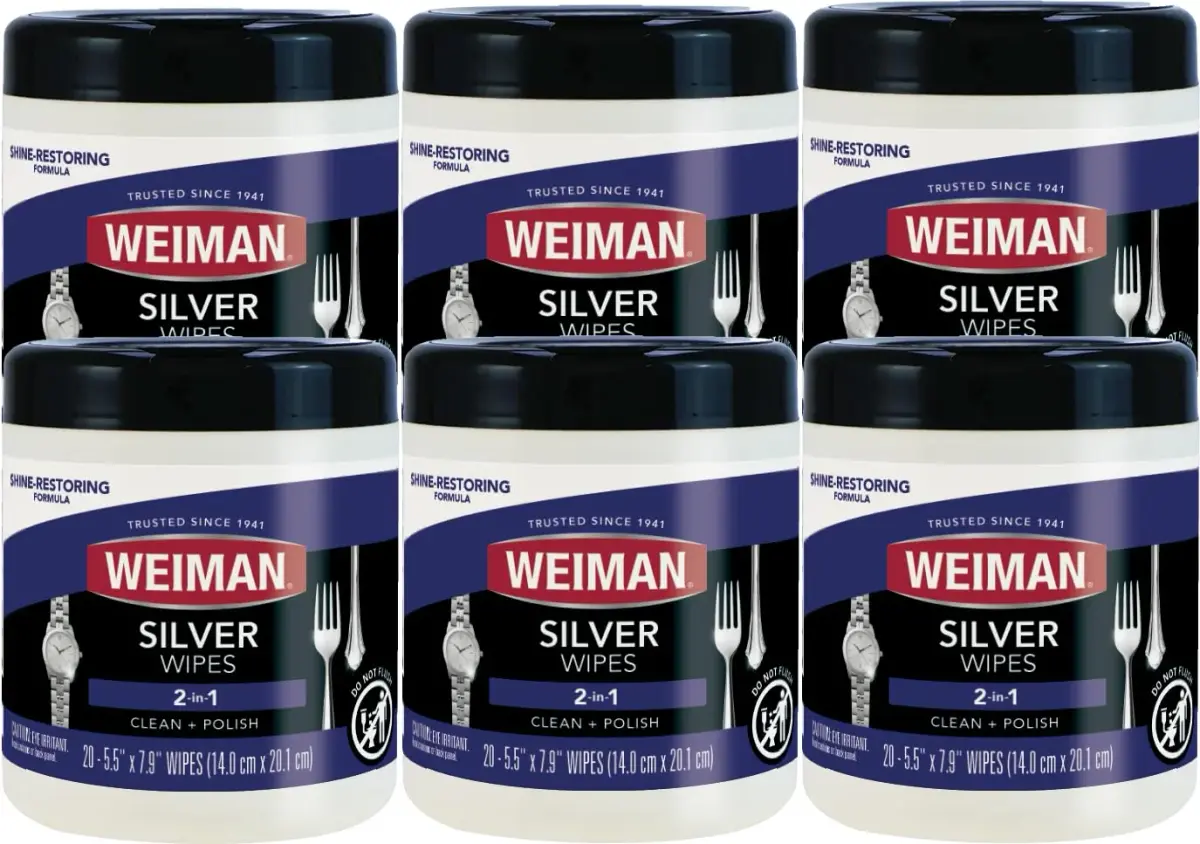 Weiman Silver Wipes 120 Count | Cleans, Polishes & Protects Silver Jewelry, Gold, Brass & Copper - main product image