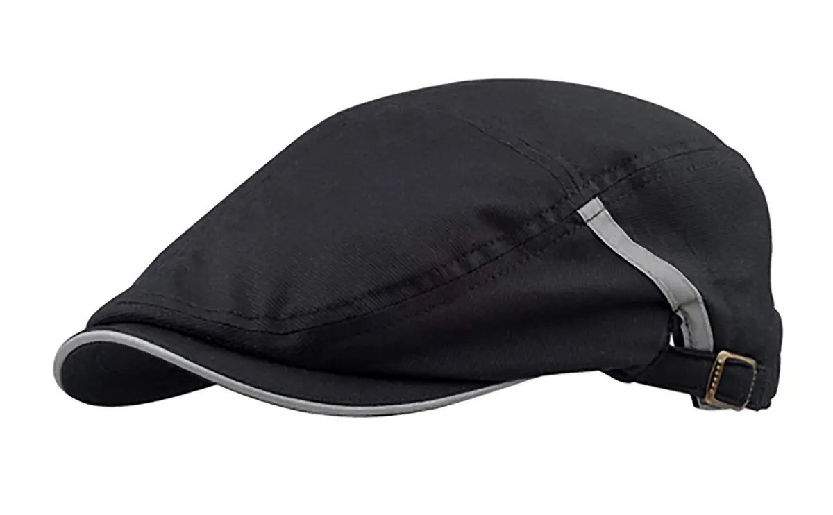Mega Cap Sandwich Bill Ivy Cap - Black 2.75 inch Bill | Casual Cotton Hat for Men - main product image