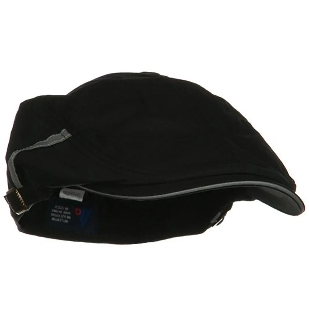 Mega Cap Sandwich Bill Ivy Cap - Black 2.75 inch Bill | Casual Cotton Hat for Men - view 5