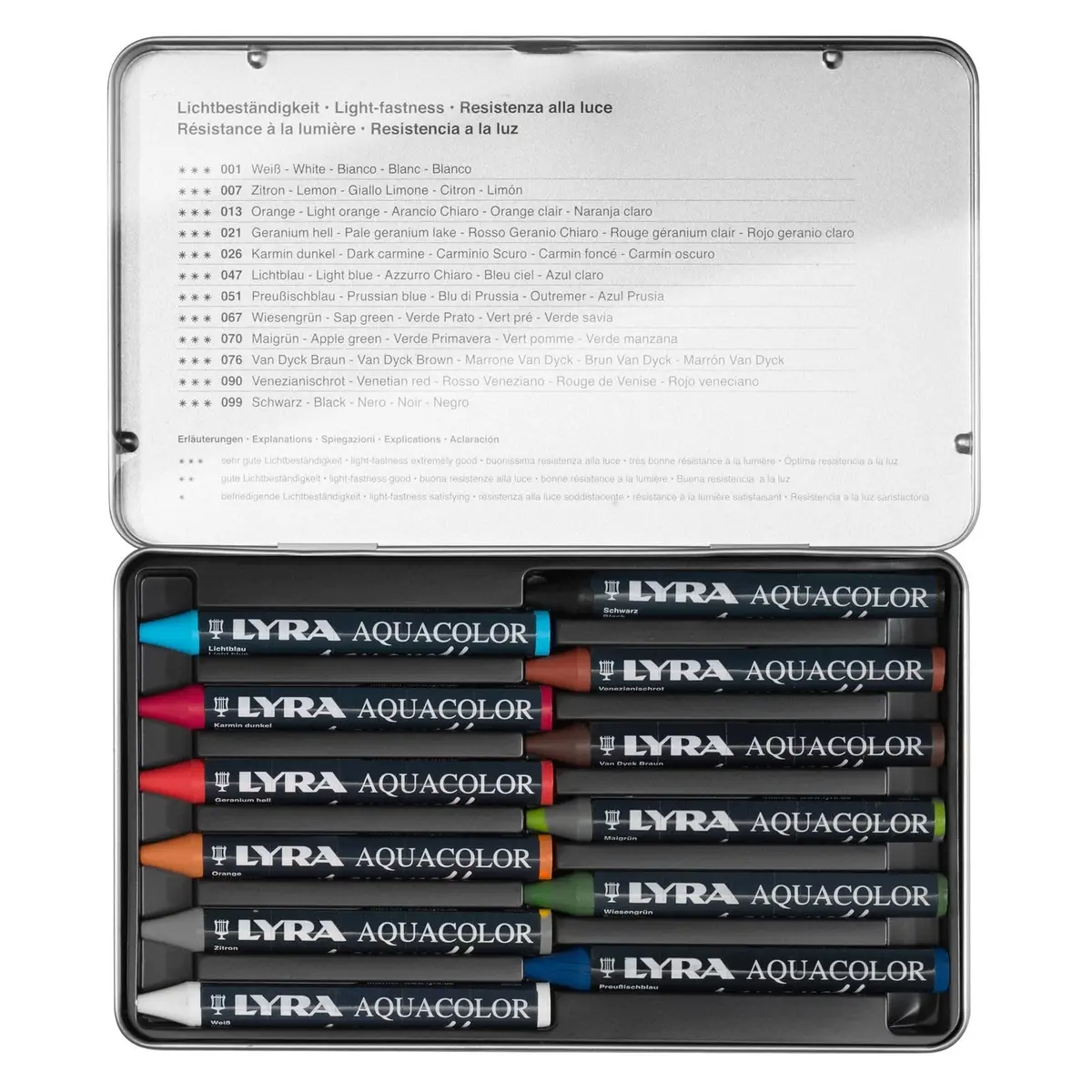 Lyra Aquacolor Wax Crayons - 12 Water Soluble Crayons for Artists | Highly Pigmented & Lightfast - view 3