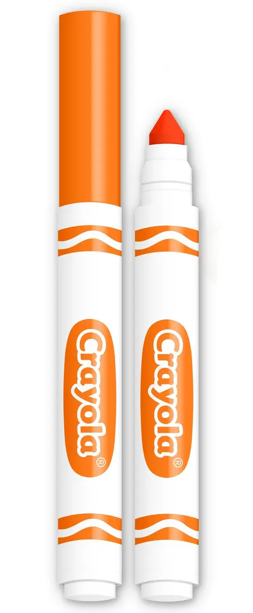 Crayola Broad Line Markers - Orange (12 Count, 0.5-1.9mm Line Size) | Non-Toxic Water-Based Ink - view 2