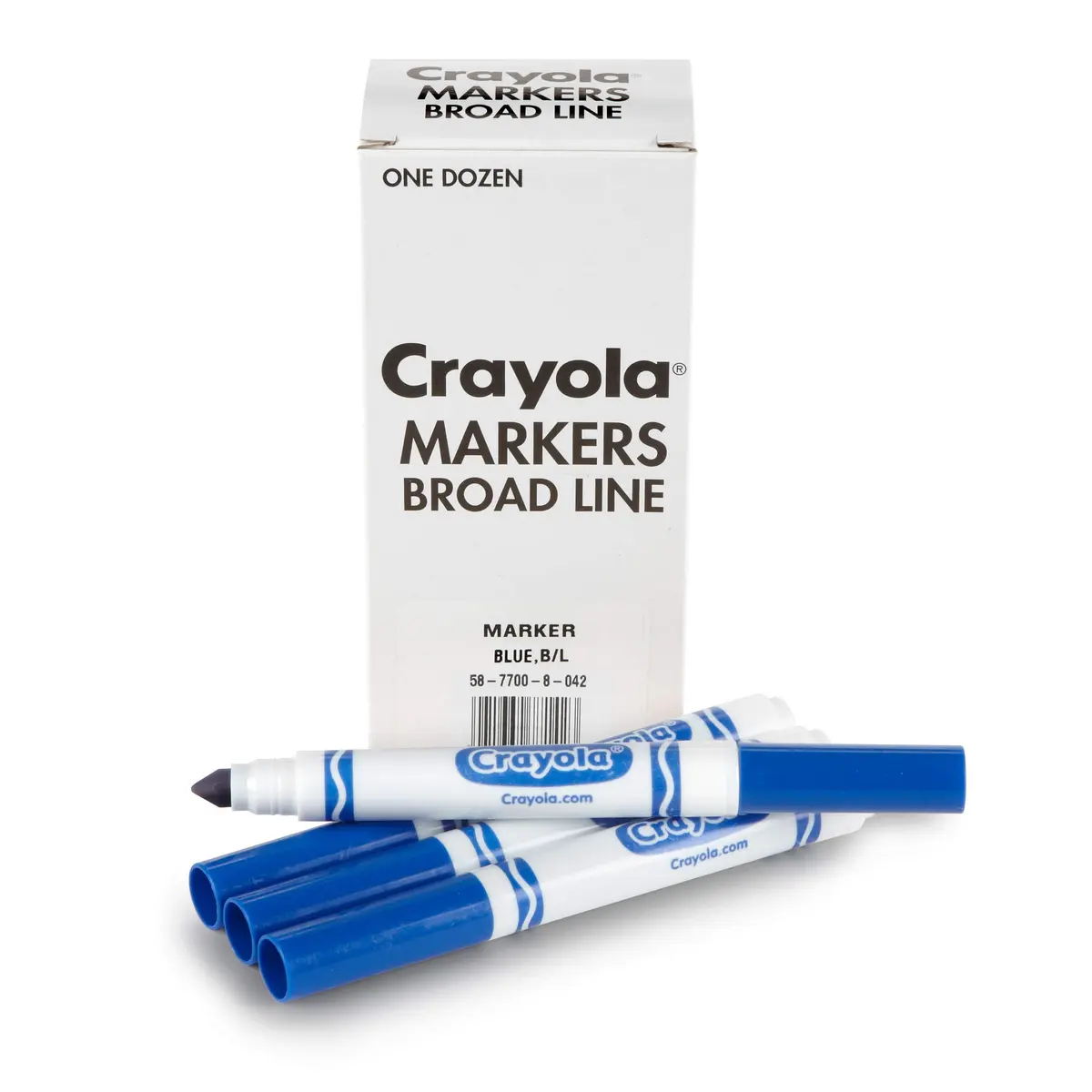 Crayola Broad Line Markers - Blue (12 Count, 2.56cm W x 14.60cm H x 4.70cm L) | Non-Toxic Art Supplies for Kids & Teachers - view 2
