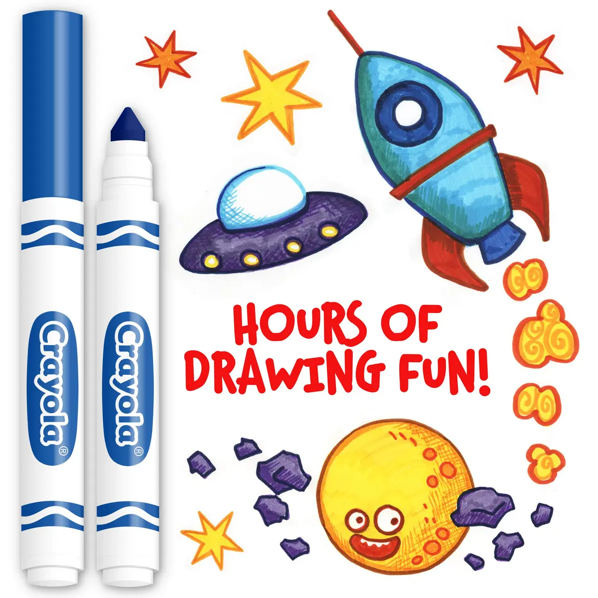 Crayola Broad Line Markers - Blue (12 Count, 2.56cm W x 14.60cm H x 4.70cm L) | Non-Toxic Art Supplies for Kids & Teachers - view 4