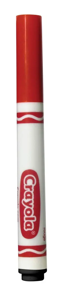 Crayola Broad Line Markers - Red (12 Count, 6.6 ml) | Non-Toxic, Water-Based Ink for Art Projects - main product image