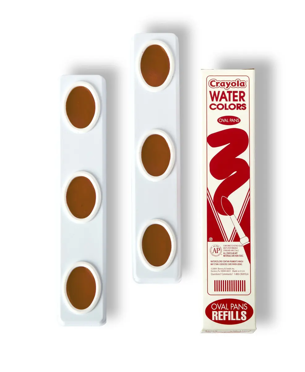 Crayola Oval Pans Watercolor Refills, Brown | 50ml (1.7 Fl Oz) | Non-Toxic Washable Paint - view 2