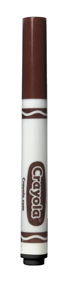 Crayola Broad Line Markers, Brown, 12 Count Bulk Markers | Non-Toxic Water-Based Ink - main product image