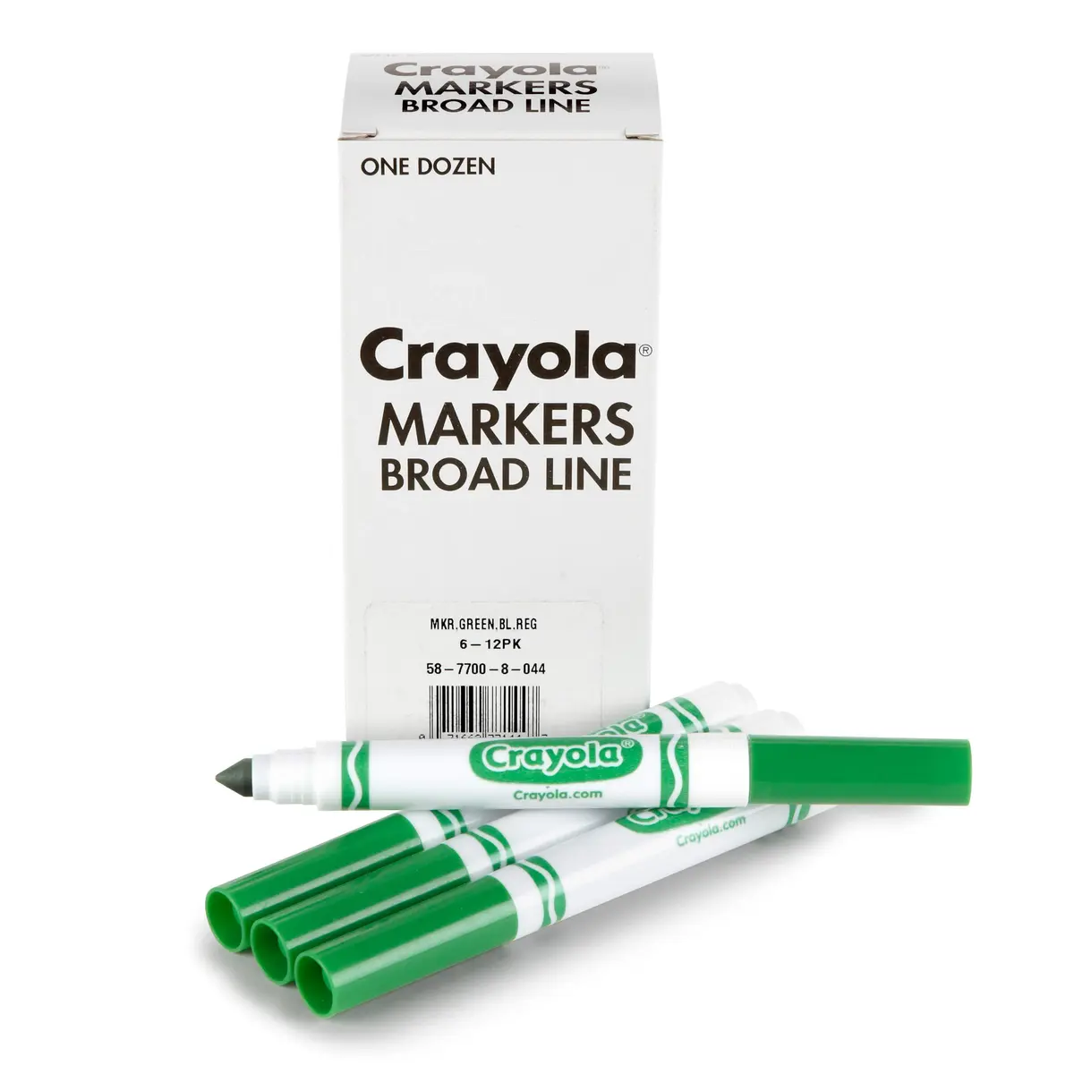 Crayola Broad Line Markers - Green (12ct) | Nontoxic Water-Based Ink - view 2