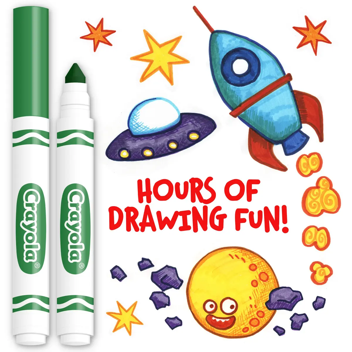 Crayola Broad Line Markers - Green (12ct) | Nontoxic Water-Based Ink - view 4